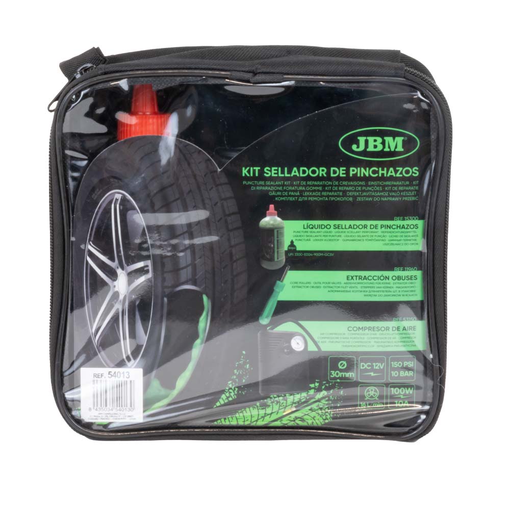JBM - Kit Riparazione Pneumatici +  Compressore