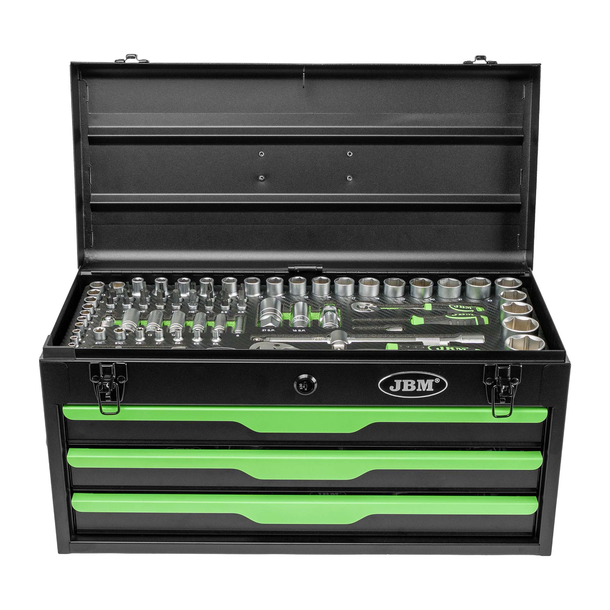 JBM - Scatola Metallica con Attrezzi 143 Pezzi