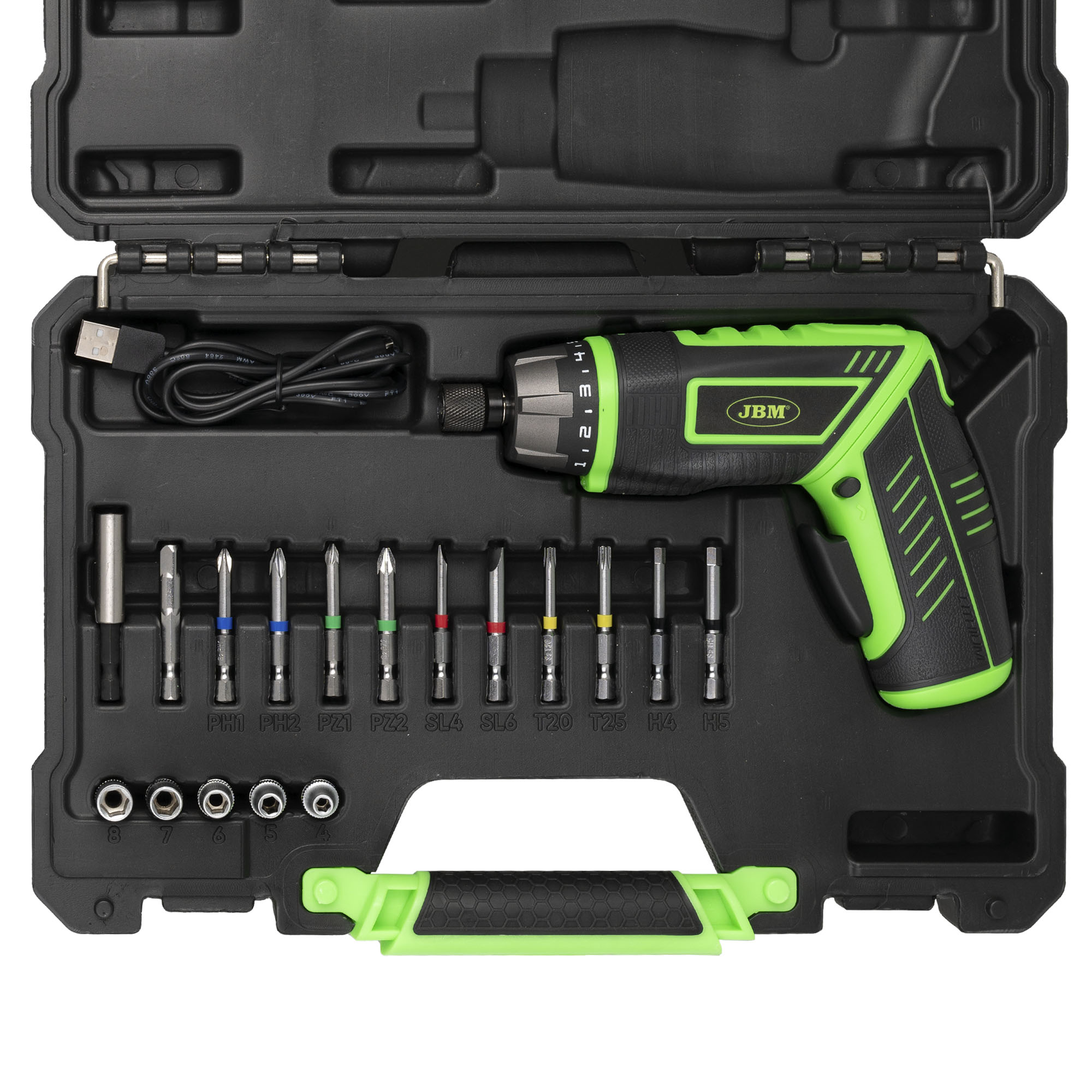 JBM - Cacciavite a Batteria e Set di Punte